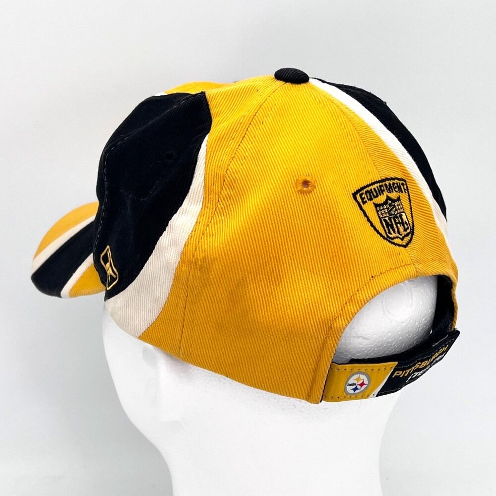 Vintage Pittsburgh Steelers Reebok NFL Equipment Cap OSFA Cotton Black Yellow - Picture 8 of 16